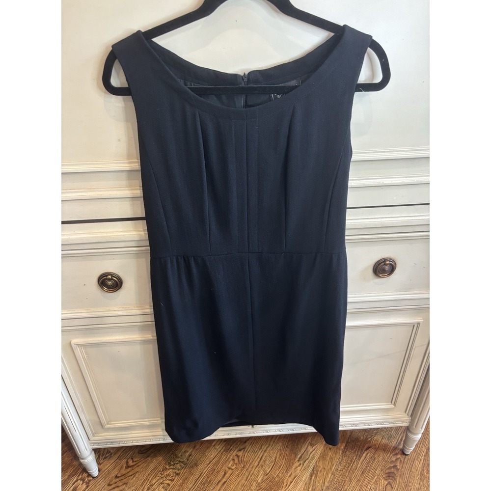 Chanel Boutique Vintage Black Sleeveless Dress Round Neck Silk CC Logo Lined Lg